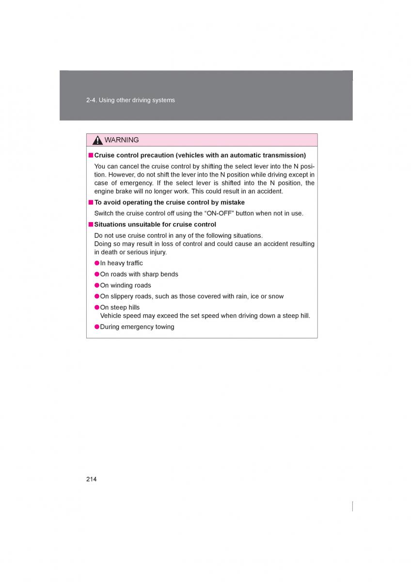 Subaru BRZ owners manual / page 214