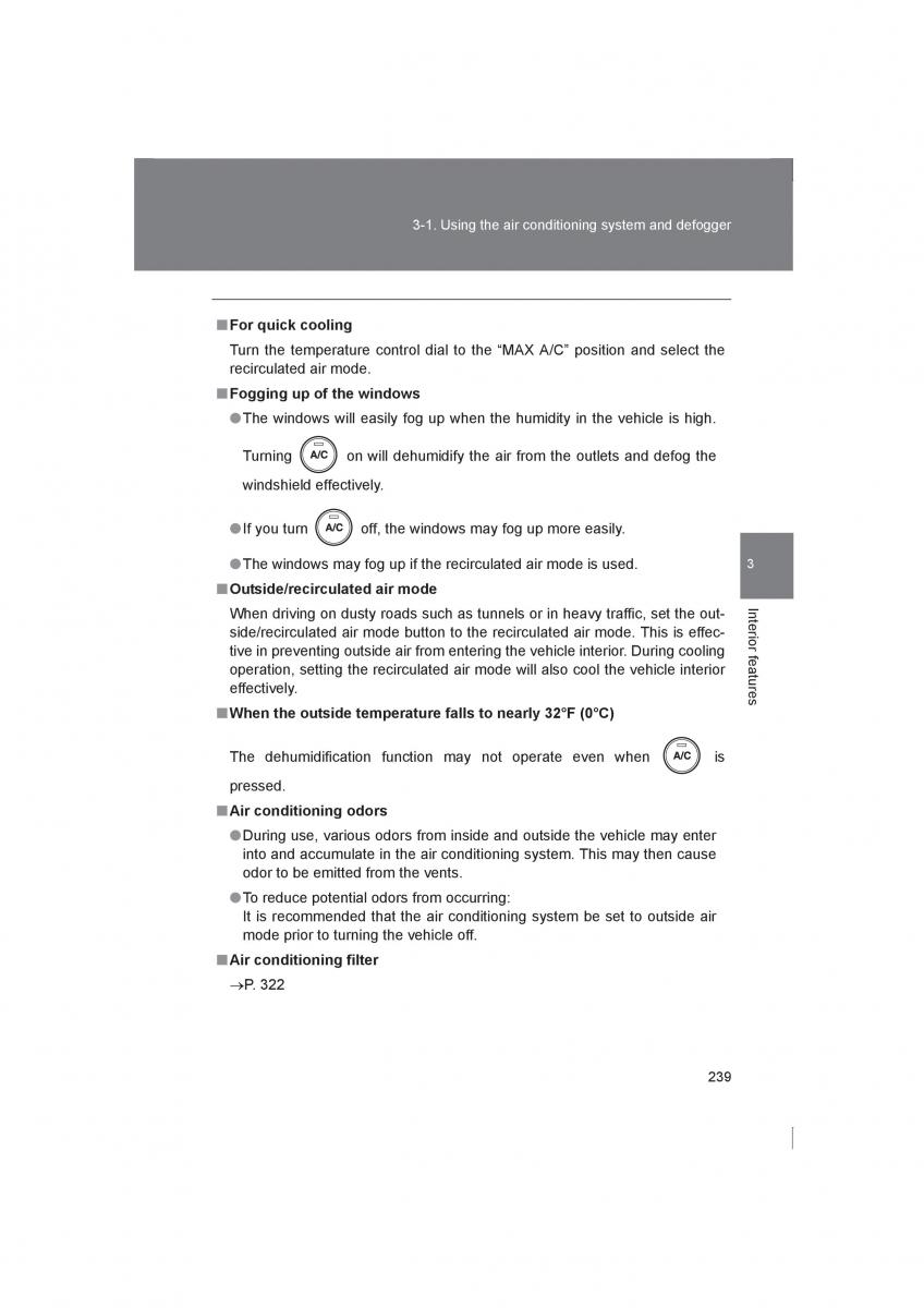 Subaru BRZ owners manual / page 239
