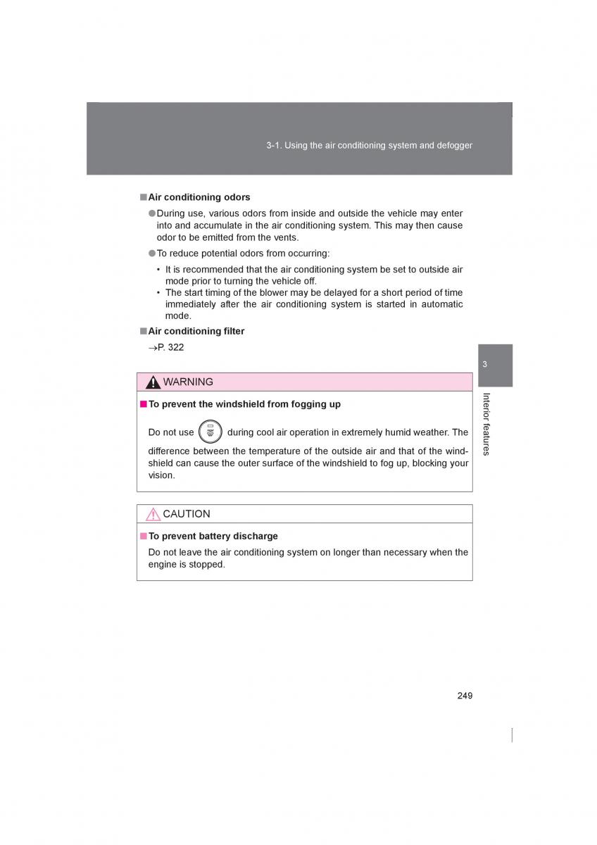 Subaru BRZ owners manual / page 249