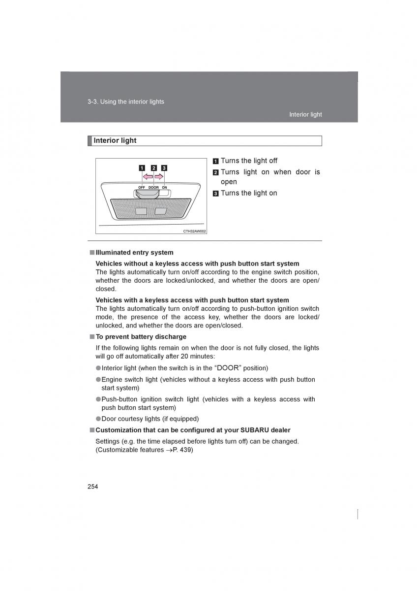 Subaru BRZ owners manual / page 254