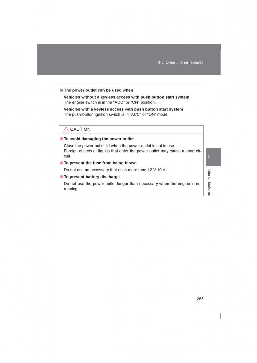 Subaru BRZ owners manual / page 265