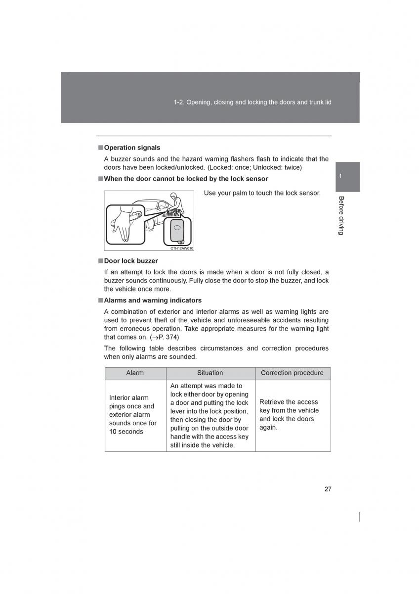 Subaru BRZ owners manual / page 27