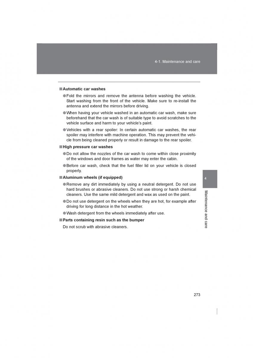 Subaru BRZ owners manual / page 273