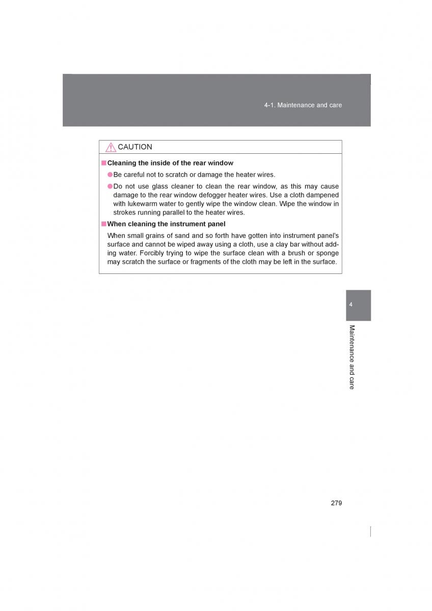Subaru BRZ owners manual / page 279