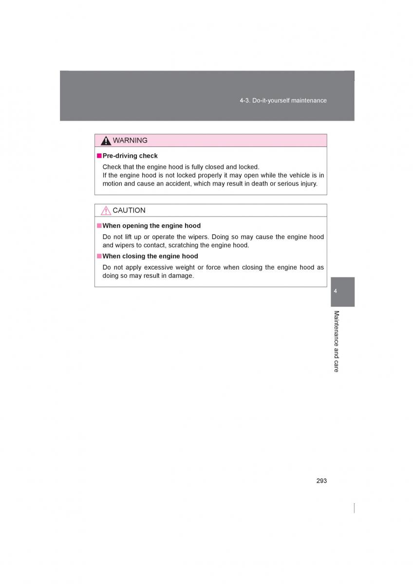Subaru BRZ owners manual / page 293