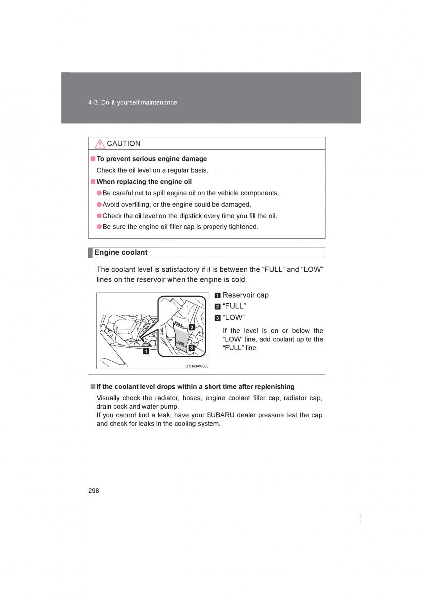 Subaru BRZ owners manual / page 298