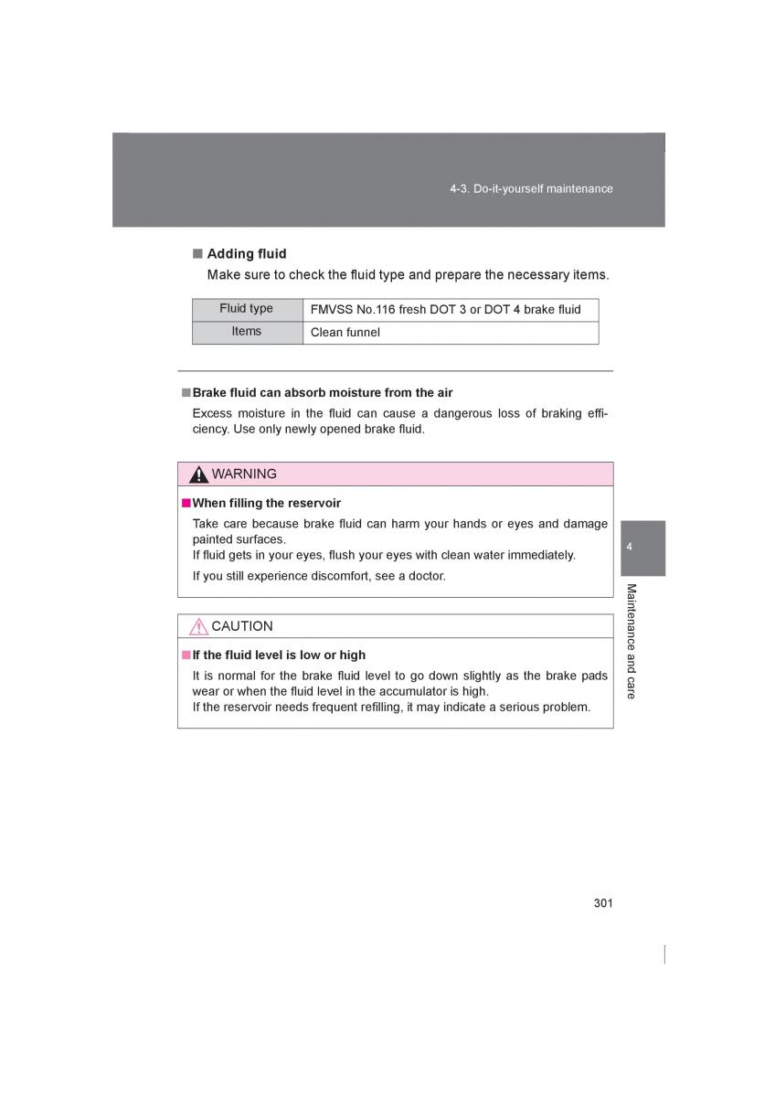 Subaru BRZ owners manual / page 301