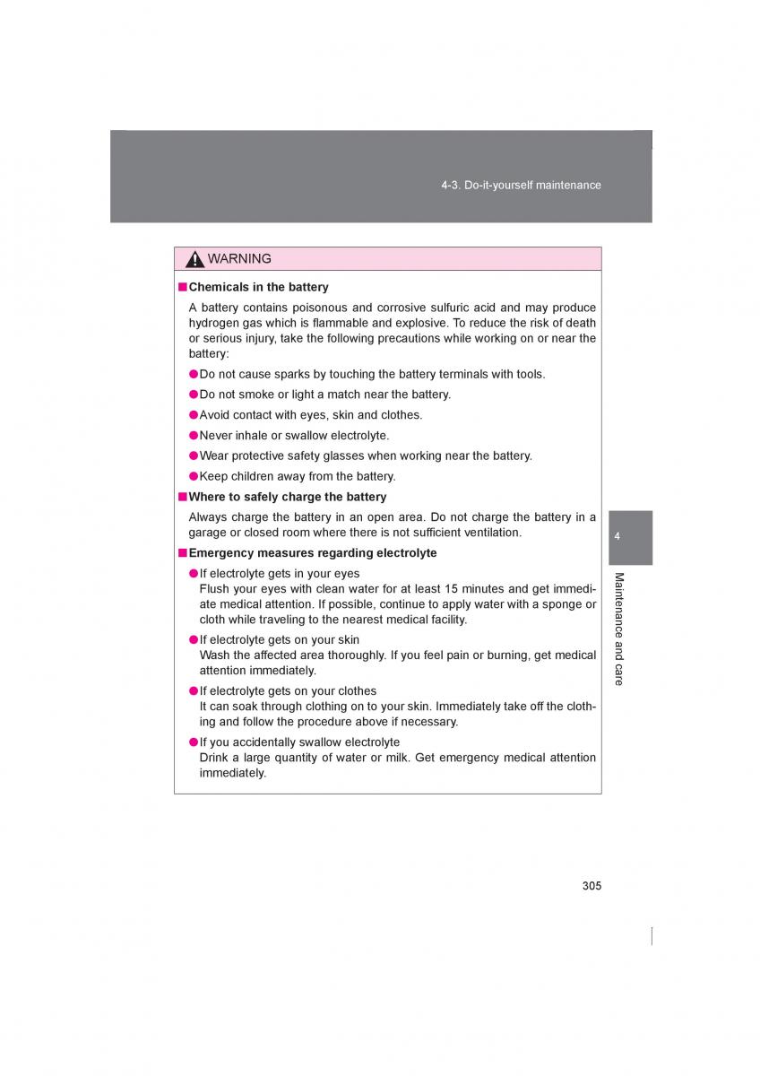 Subaru BRZ owners manual / page 305
