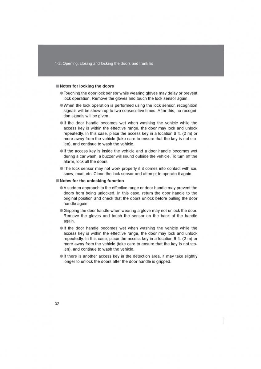 Subaru BRZ owners manual / page 32