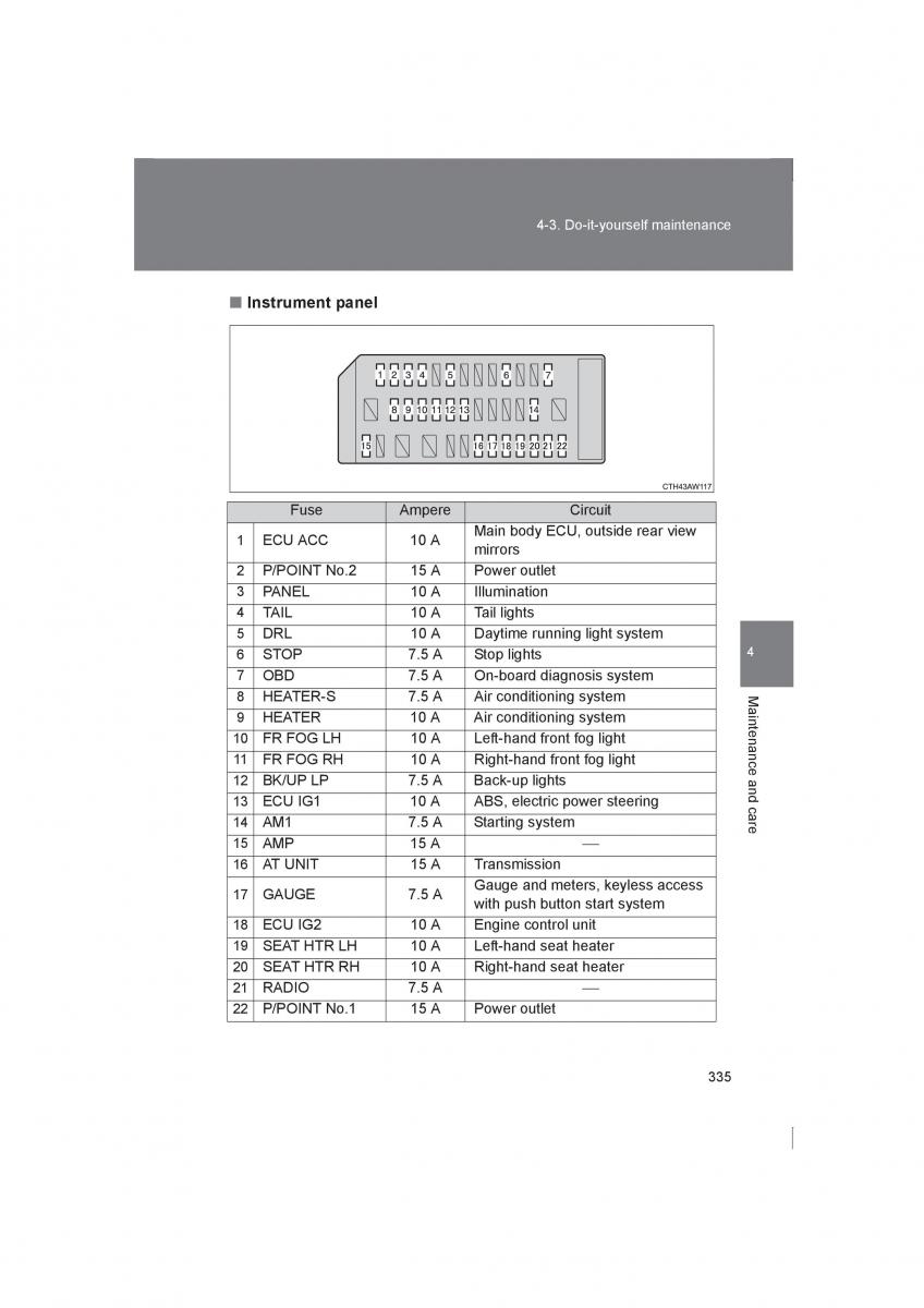 Subaru BRZ owners manual / page 335