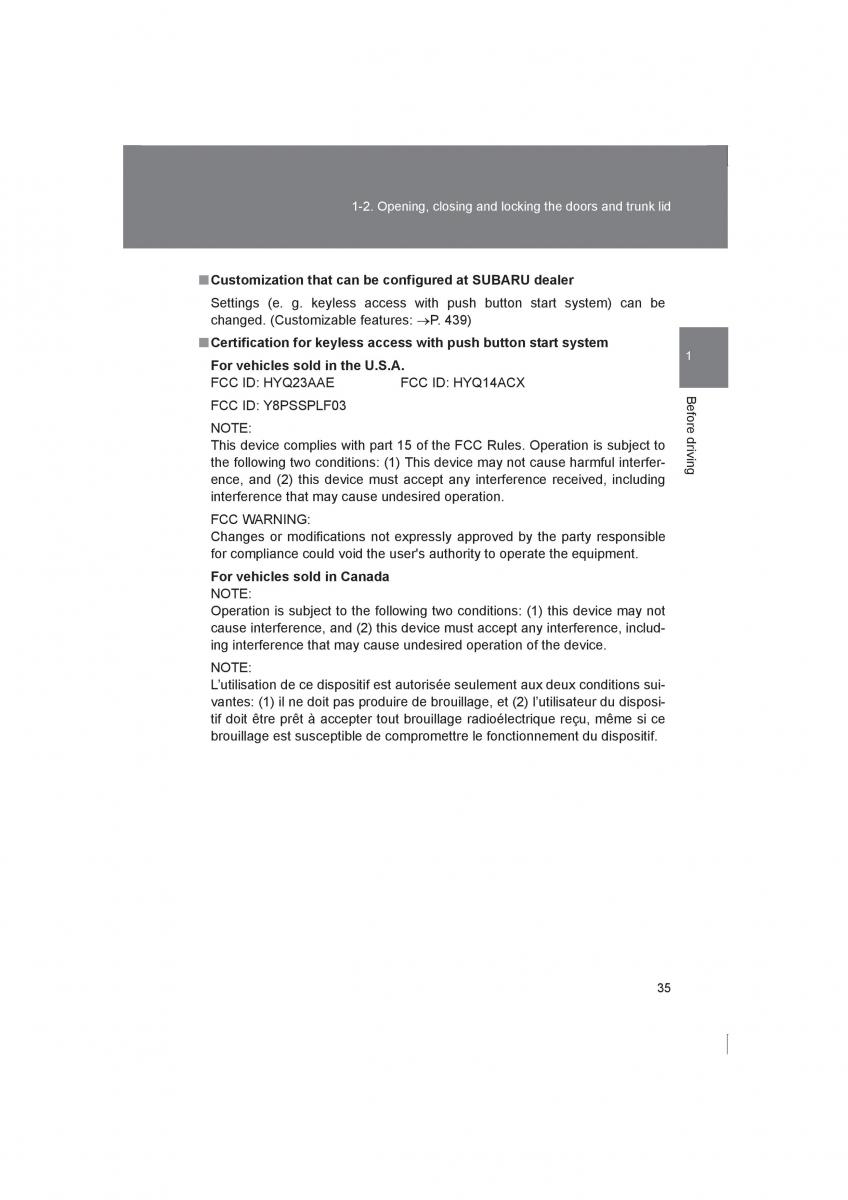 Subaru BRZ owners manual / page 35