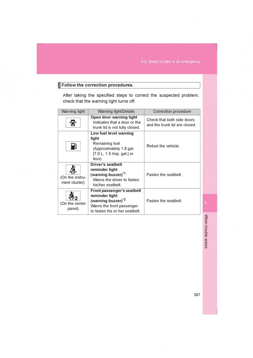 Subaru BRZ owners manual / page 367