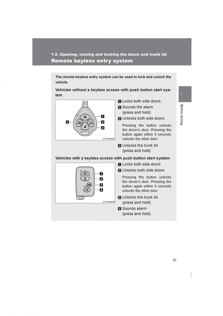 Subaru BRZ owners manual / page 37