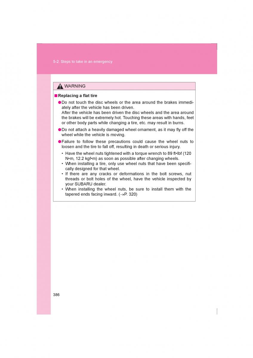 Subaru BRZ owners manual / page 386