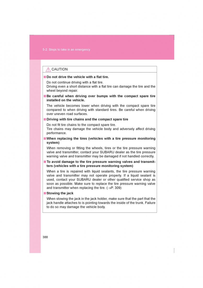 Subaru BRZ owners manual / page 388
