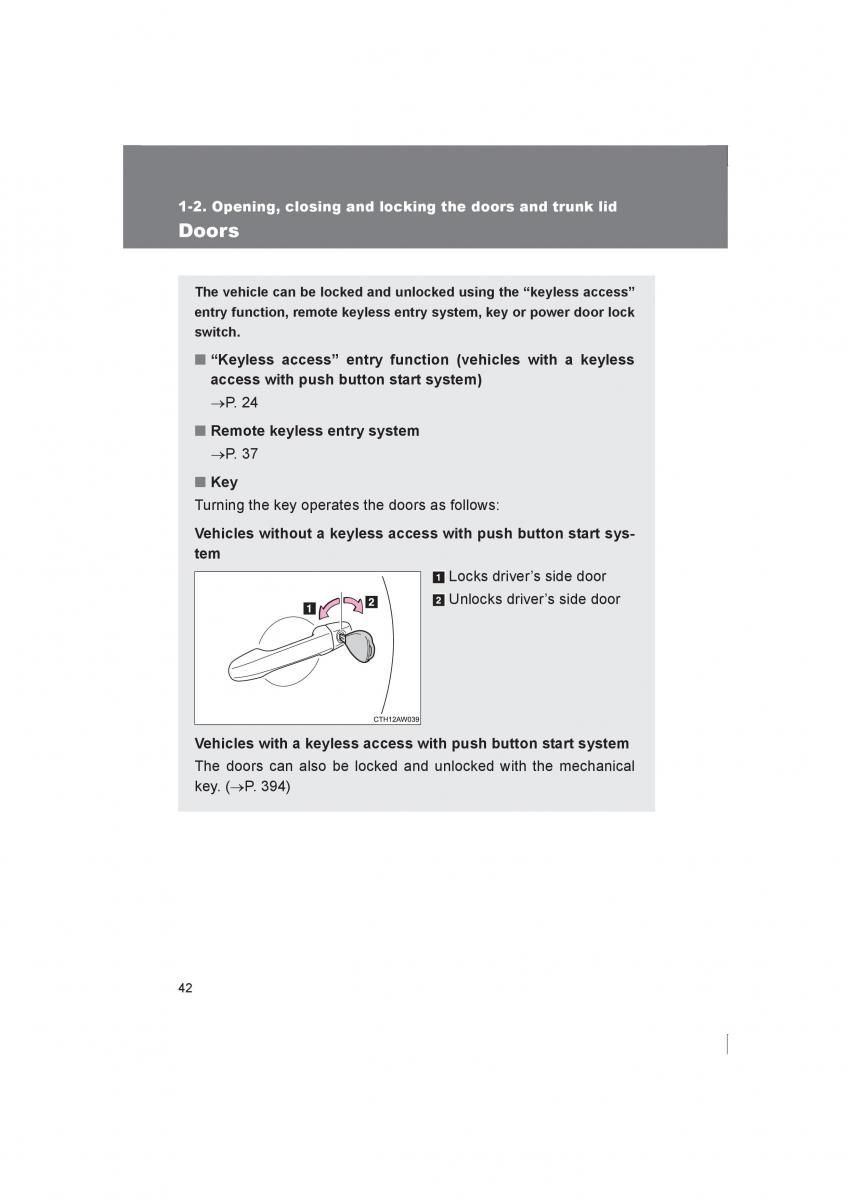 Subaru BRZ owners manual / page 42