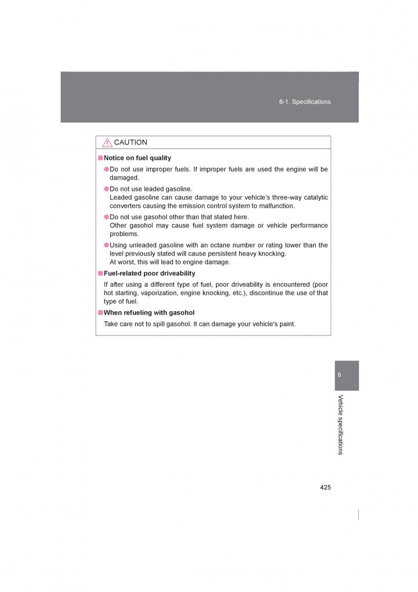 Subaru BRZ owners manual / page 425