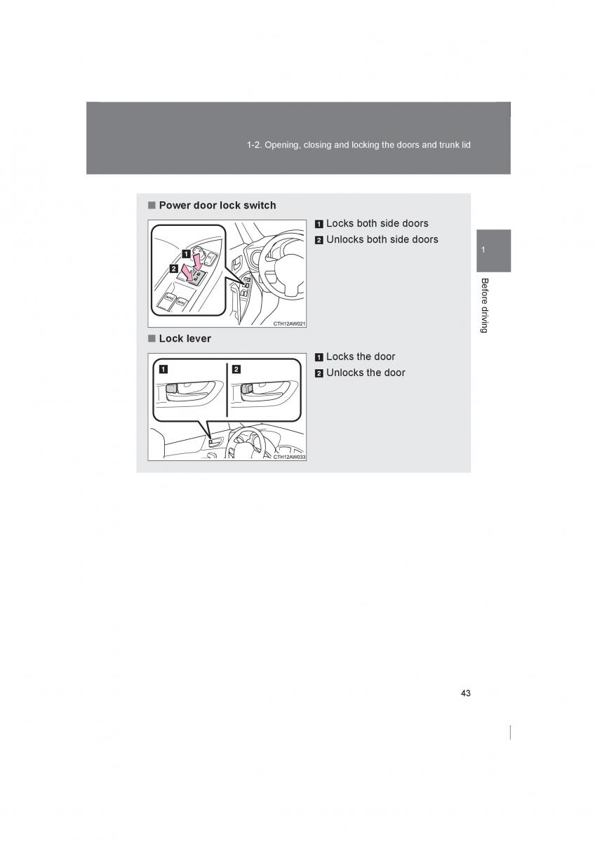 Subaru BRZ owners manual / page 43