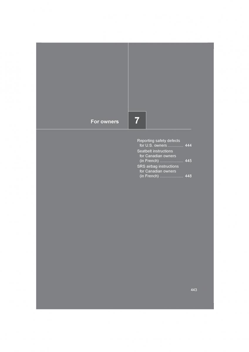 Subaru BRZ owners manual / page 443