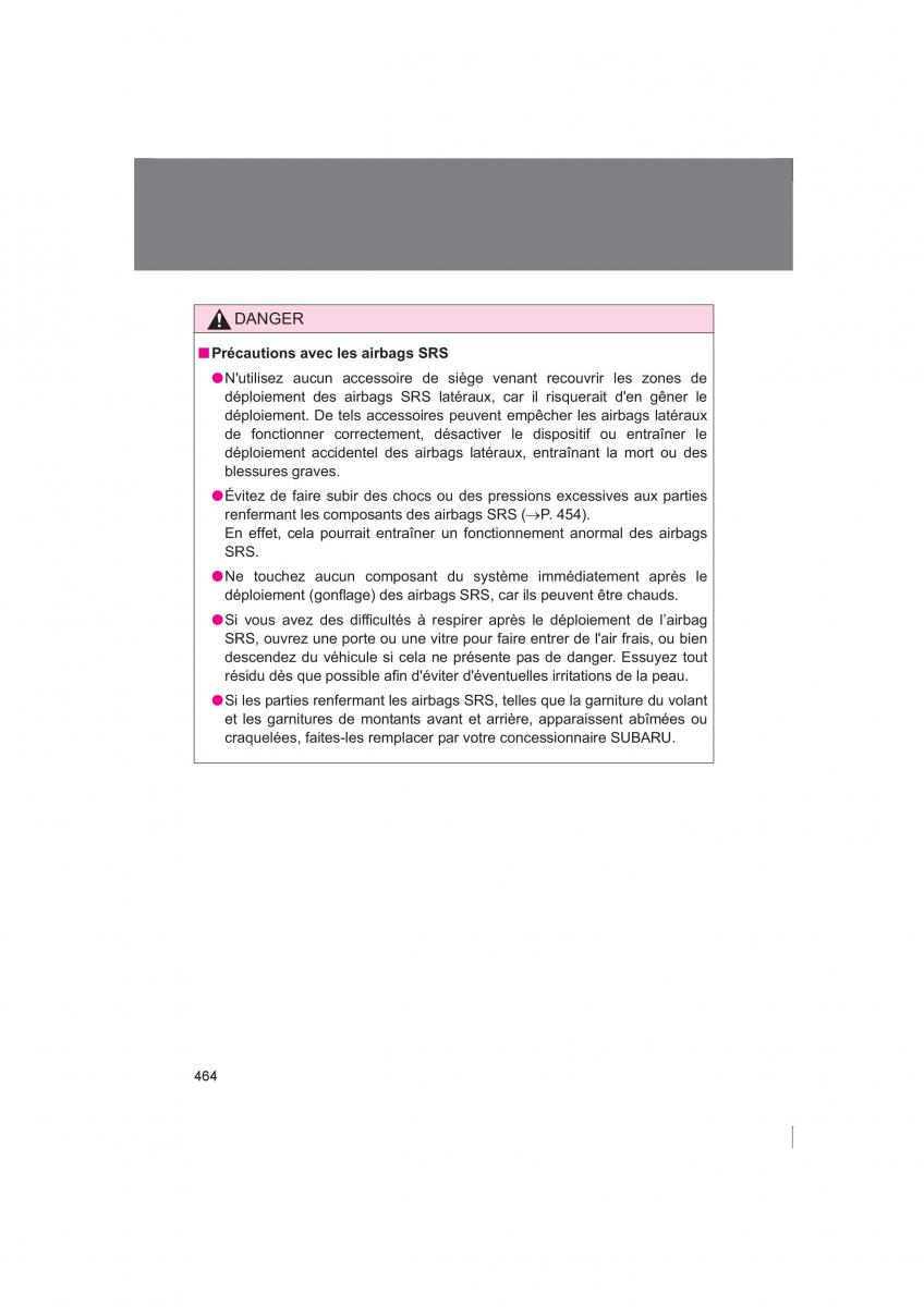 Subaru BRZ owners manual / page 464