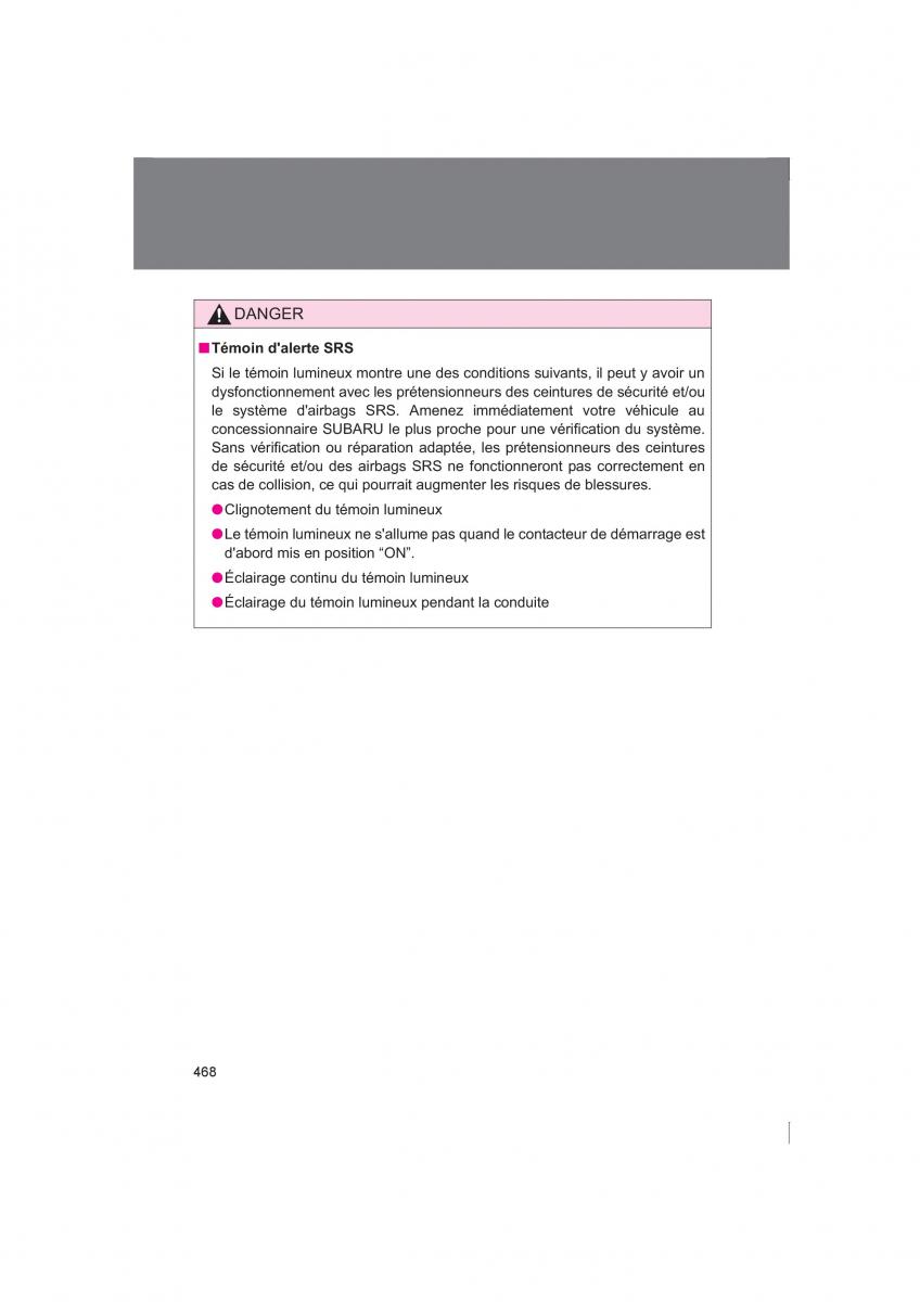 Subaru BRZ owners manual / page 468