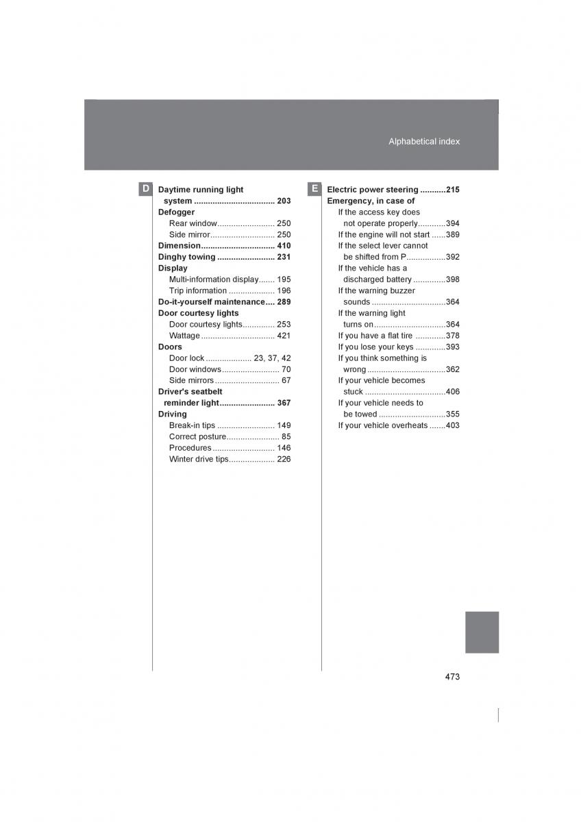 Subaru BRZ owners manual / page 473