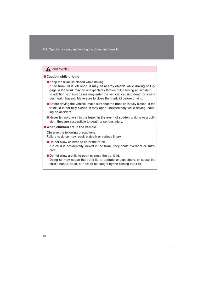 Subaru BRZ owners manual / page 48