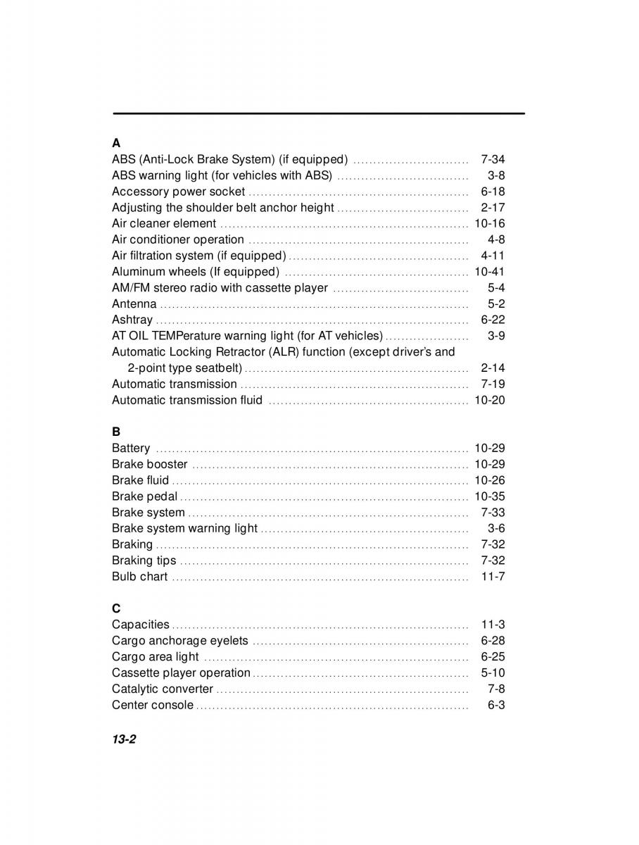 Subaru Forester I 1 owners manual / page 11