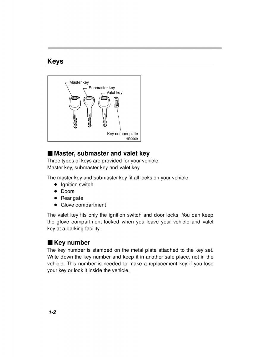 manual  Subaru Forester I 1 owners manual / page 21