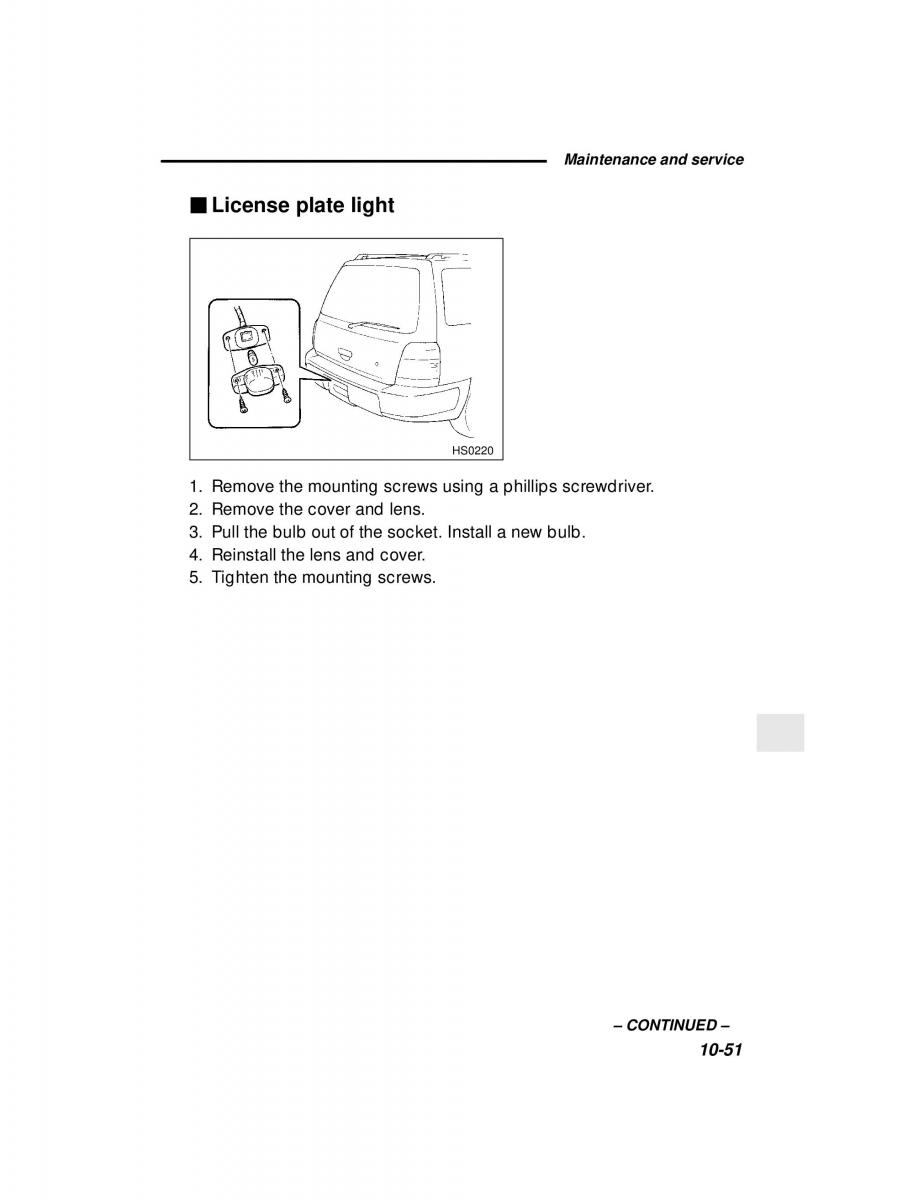 Subaru Forester I 1 owners manual / page 307