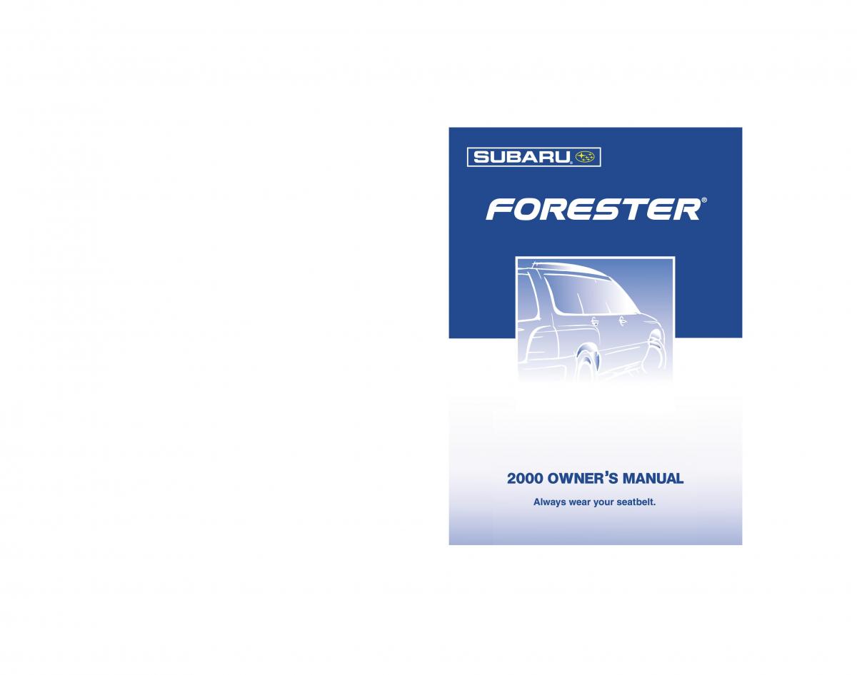 Subaru Forester I 1 owners manual / page 1