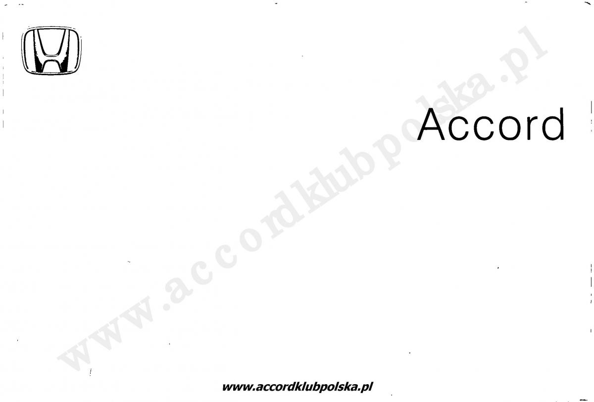 Honda Accord VII 7 instrukcja obslugi page 1 pdf