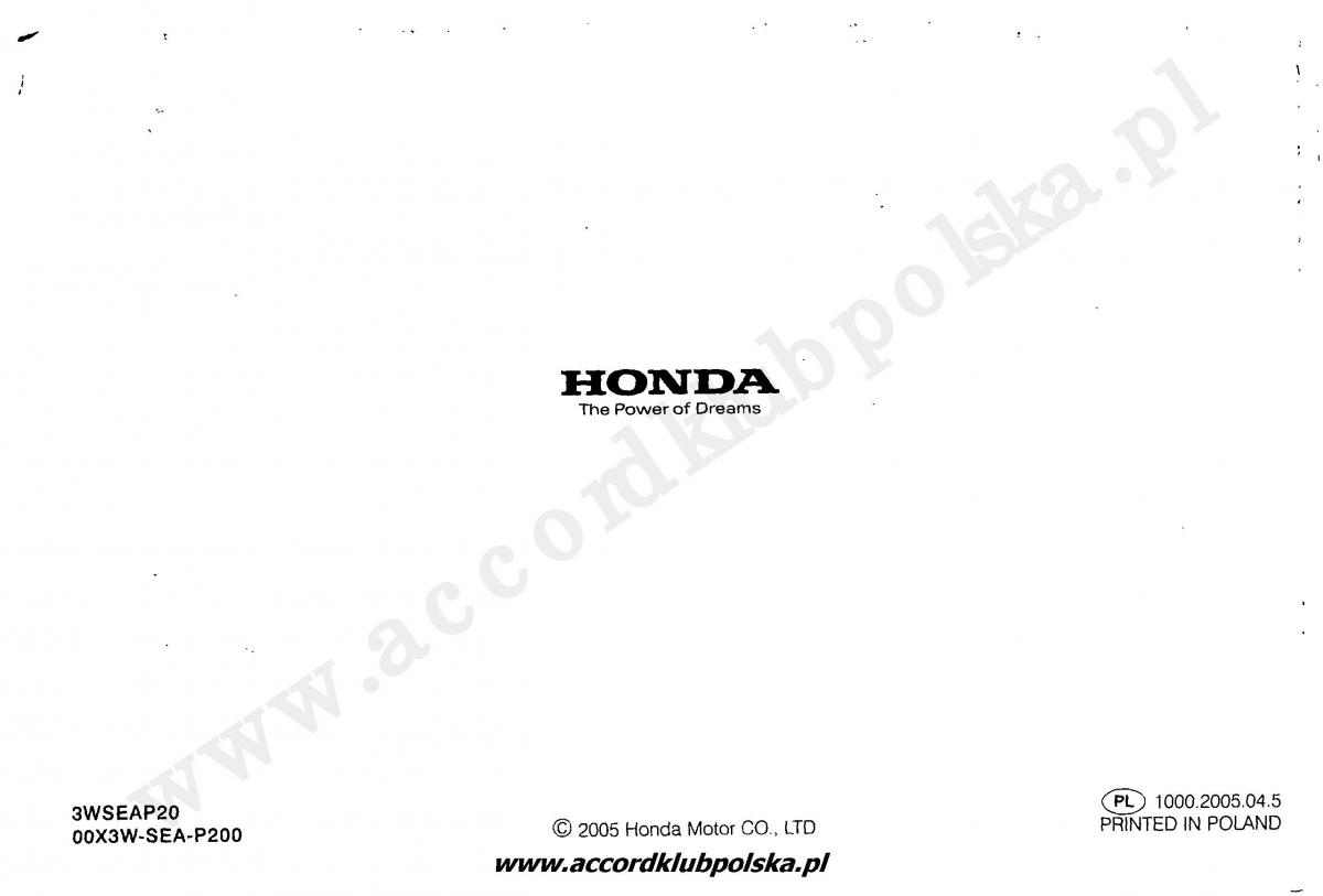 Honda Accord VII 7 instrukcja obslugi / page 526