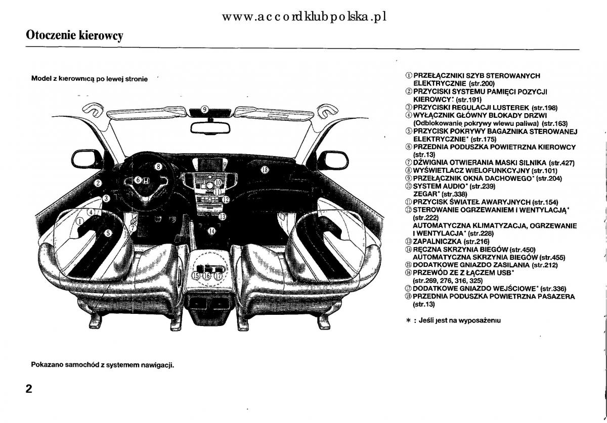 Honda Accord VIII 8 instrukcja obslugi / page 8