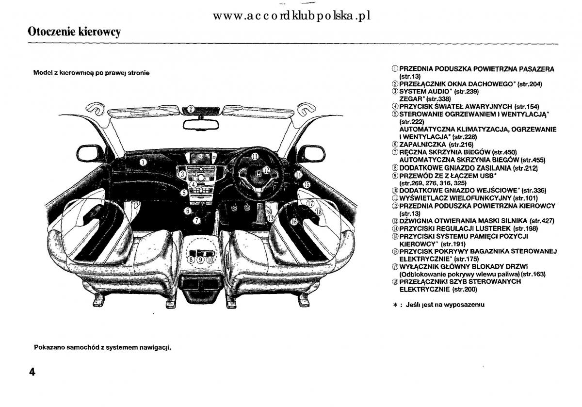 Honda Accord VIII 8 instrukcja obslugi / page 10