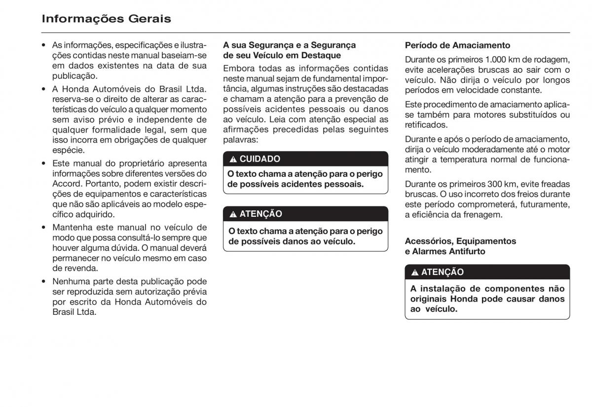 Honda Accord VIII 8 manual del propietario / page 4