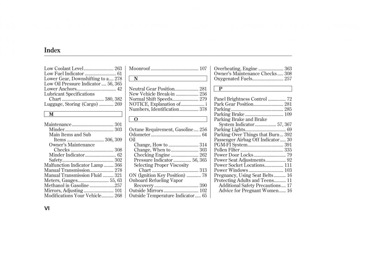 Honda Accord VIII 8 owners manual / page 6