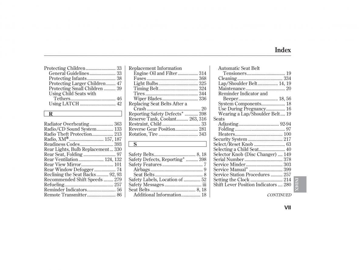 Honda Accord VIII 8 owners manual / page 7