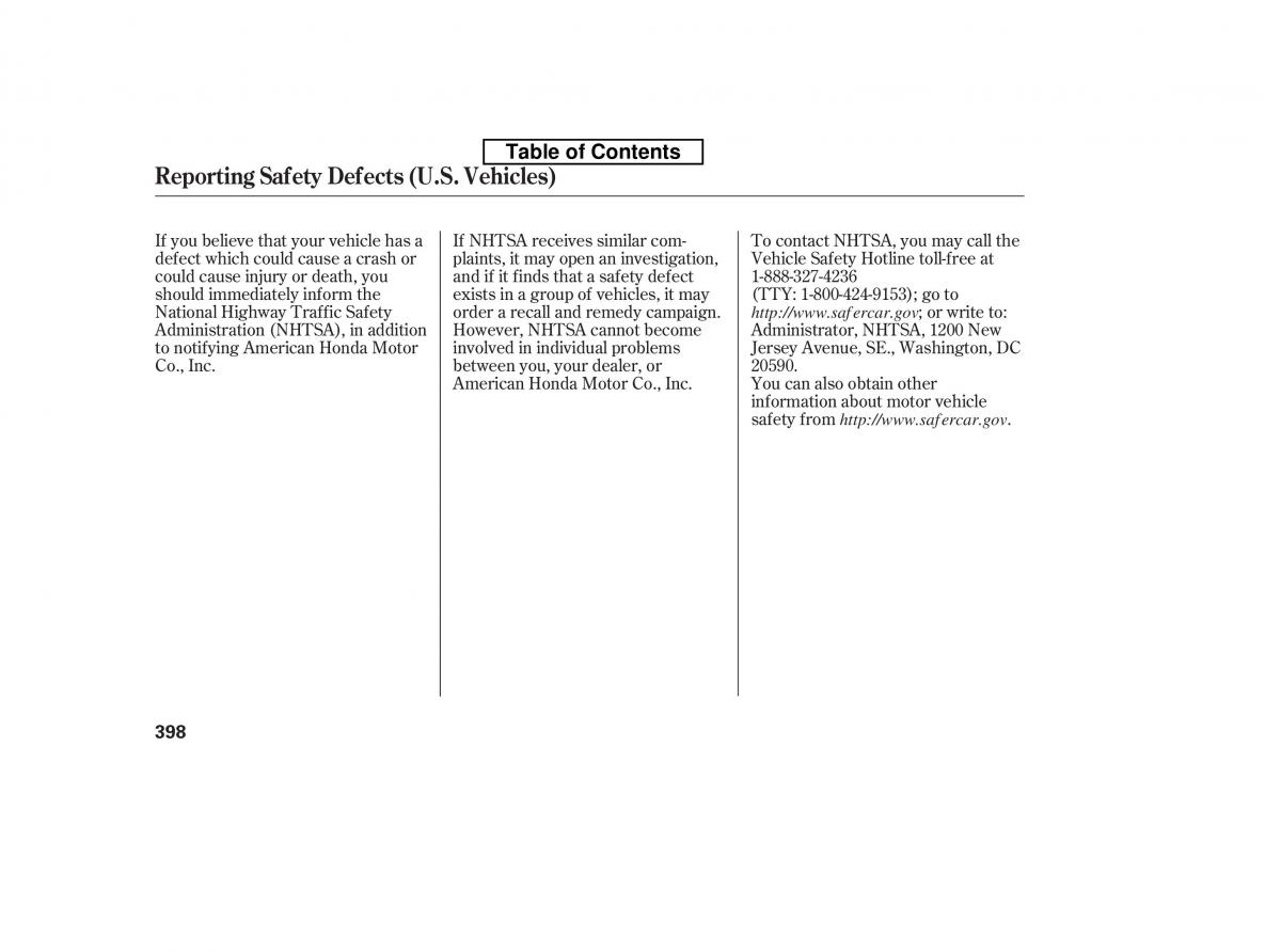 Honda Accord VIII 8 owners manual / page 413