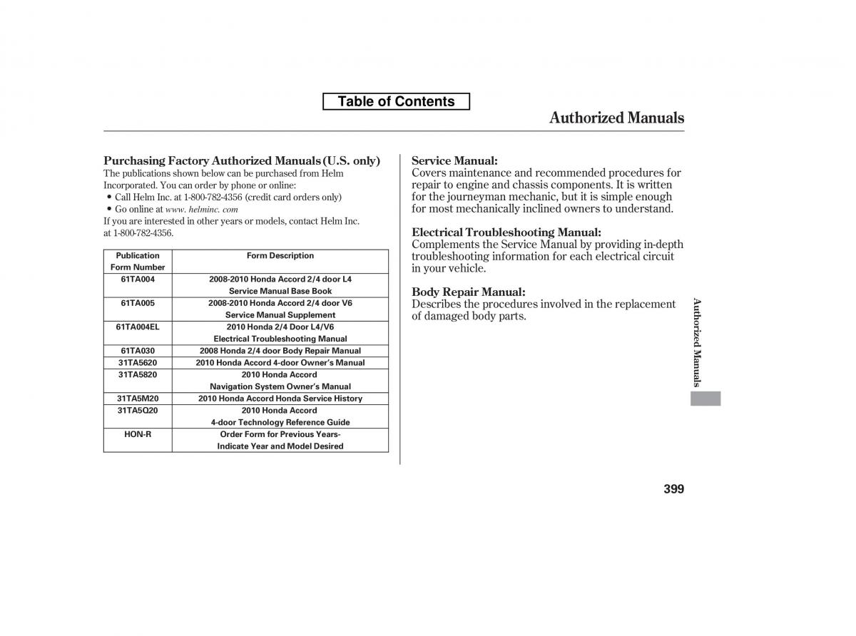 Honda Accord VIII 8 owners manual / page 414
