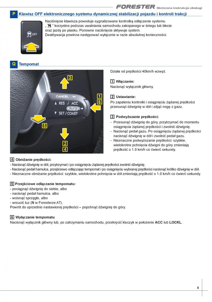 manual  Subaru Forester II 2 instrukcja / page 5