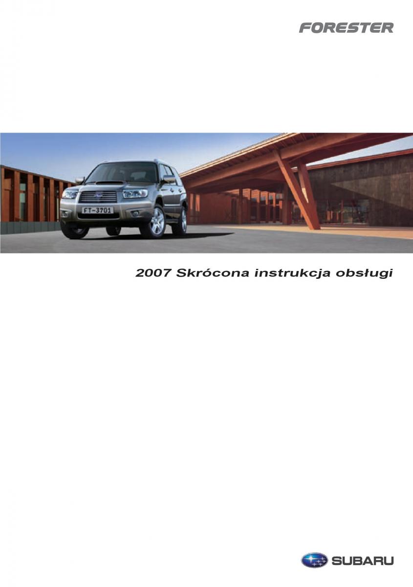 Subaru Forester II 2 instrukcja obslugi / page 1