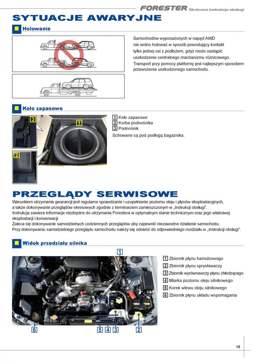 Subaru Forester II 2 instrukcja obslugi / page 15