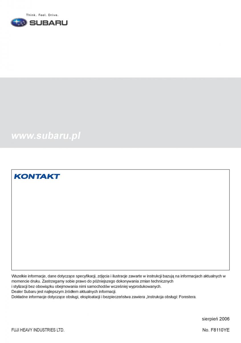 manual  Subaru Forester II 2 instrukcja / page 16