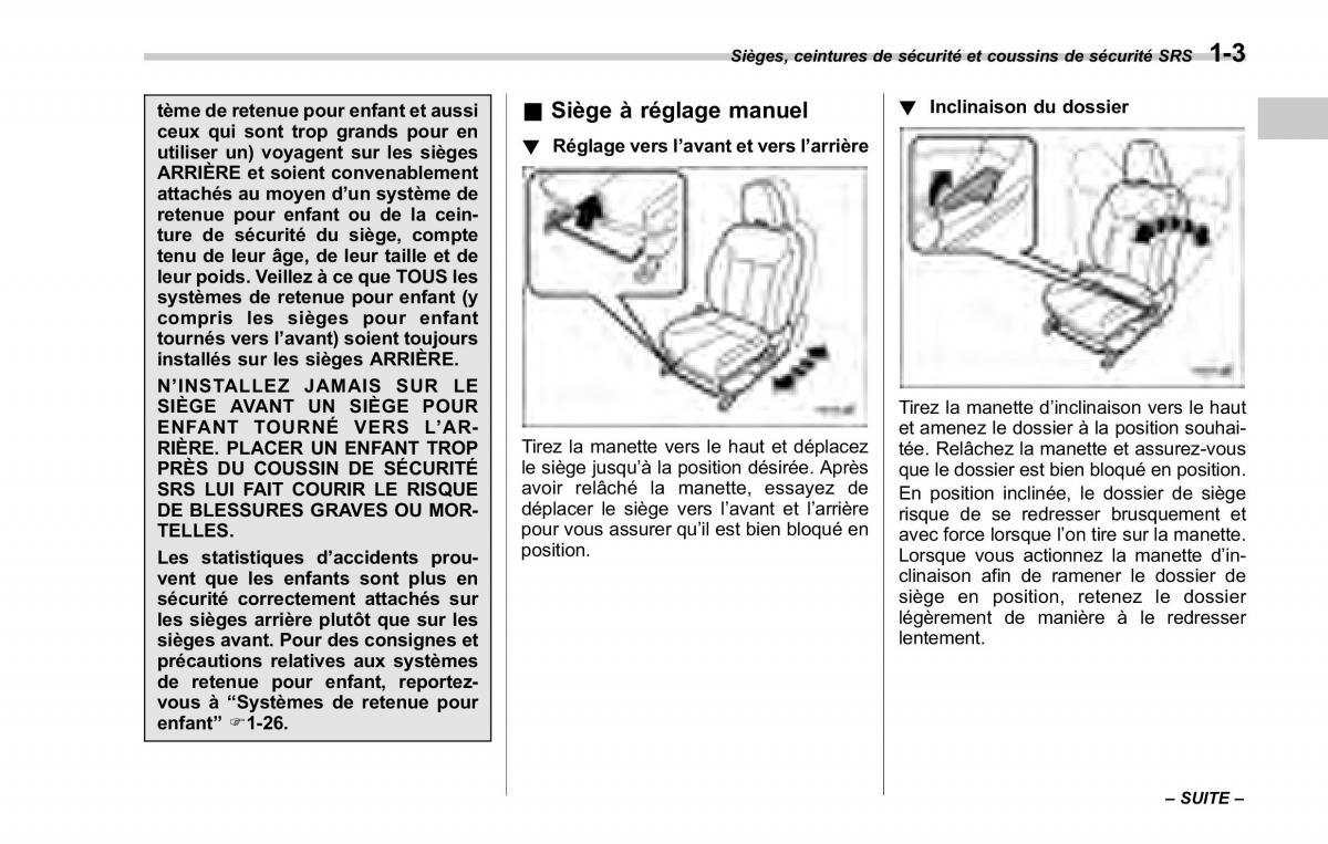 manual  Subaru Forester II 2 manuel du proprietaire / page 31