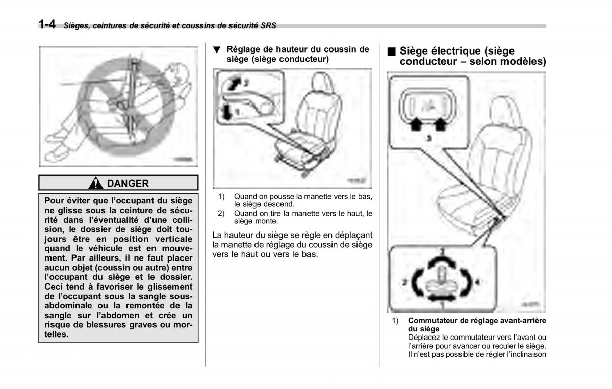 Subaru Forester II 2 manuel du proprietaire / page 32