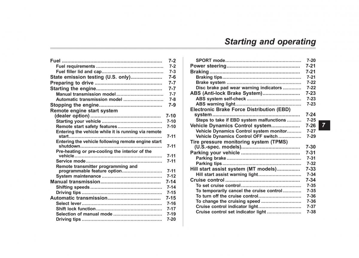 Subaru Forester III 3 owners manual / page 218