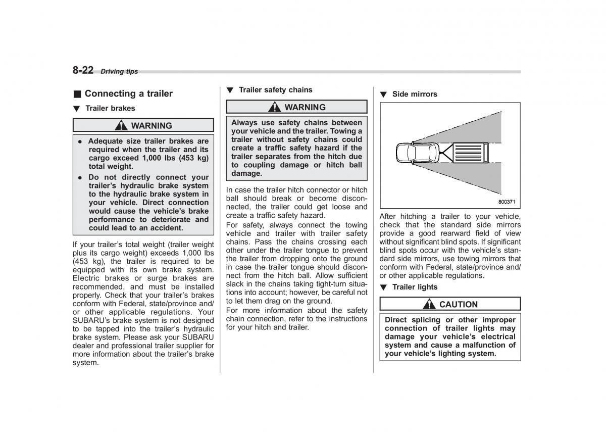 Subaru Forester III 3 owners manual / page 277