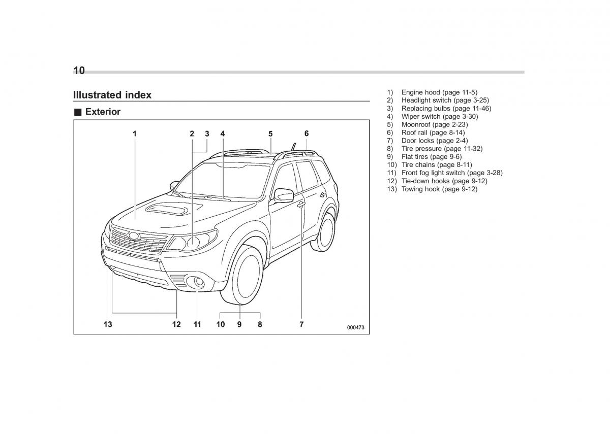 Subaru Forester III 3 owners manual / page 9