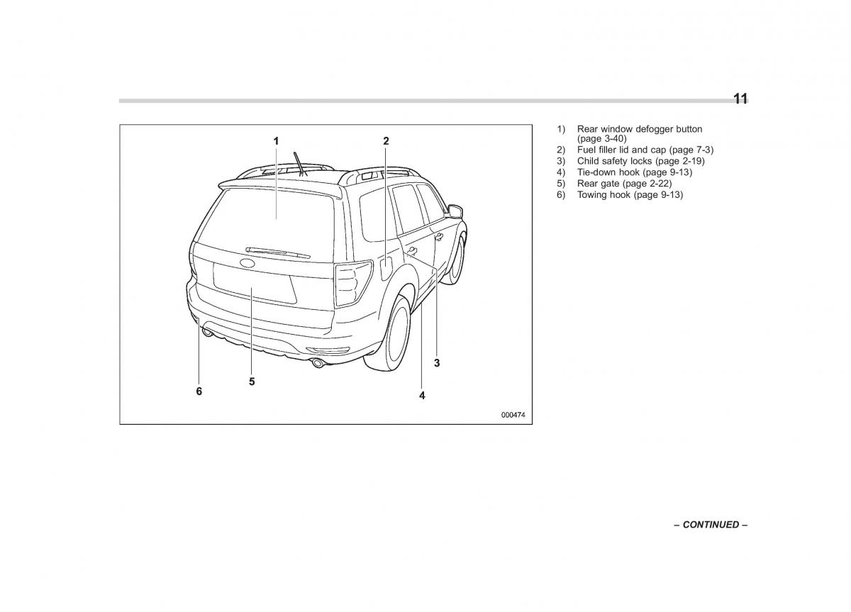 Subaru Forester III 3 owners manual / page 10